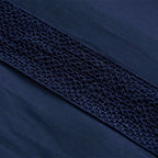 Σετ 2τμχ Μαξιλαροθήκες Oxford Hauz Vegan Silk 52X78 Blue